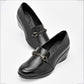 Zapato Confort Piel Flexi Mujer 45233 Negro Plataforma 5 Cm