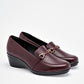 Zapato Confort Piel Flexi Mujer 45233 Vino Plataforma 5 Cm