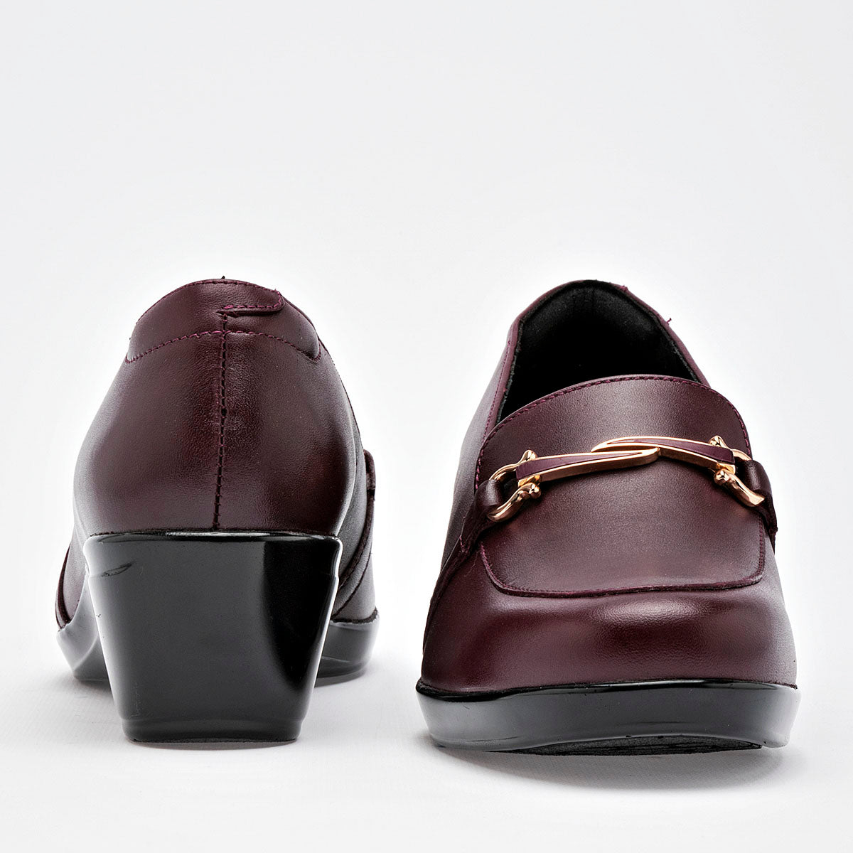 Zapato Confort Piel Flexi Mujer 45233 Vino Plataforma 5 Cm