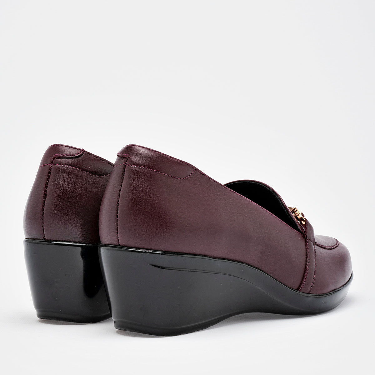 Zapato Confort Piel Flexi Mujer 45233 Vino Plataforma 5 Cm
