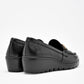 Zapato Confort Piel Flexi Mujer 104830 Negro Plataforma 4 Cm