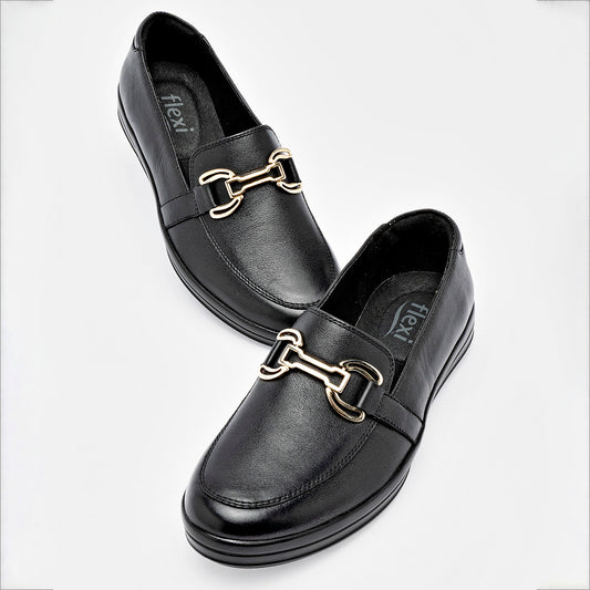 Zapato Casual Piel Flexi Mujer 109411 Negro