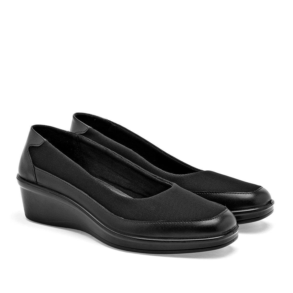 Zapato Confort Flexi Mujer 136702 Negro Plataforma 4 Cm