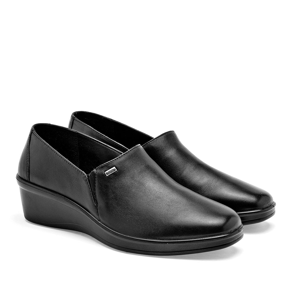 Zapato Plataforma Piel Flexi 136707 Negro Plataforma 4 Cm