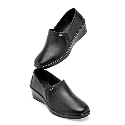 Zapato Plataforma Piel Flexi 136707 Negro Plataforma 4 Cm