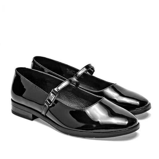 ZAPATO CASUAL MUJER FLEXI 137201 NEGRO CHAROL