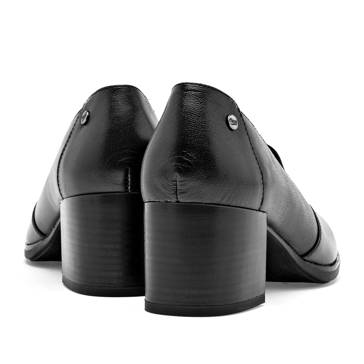 Zapato Tacon Piel Flexi Mujer 137301 Negro Tacon 6 Cm
