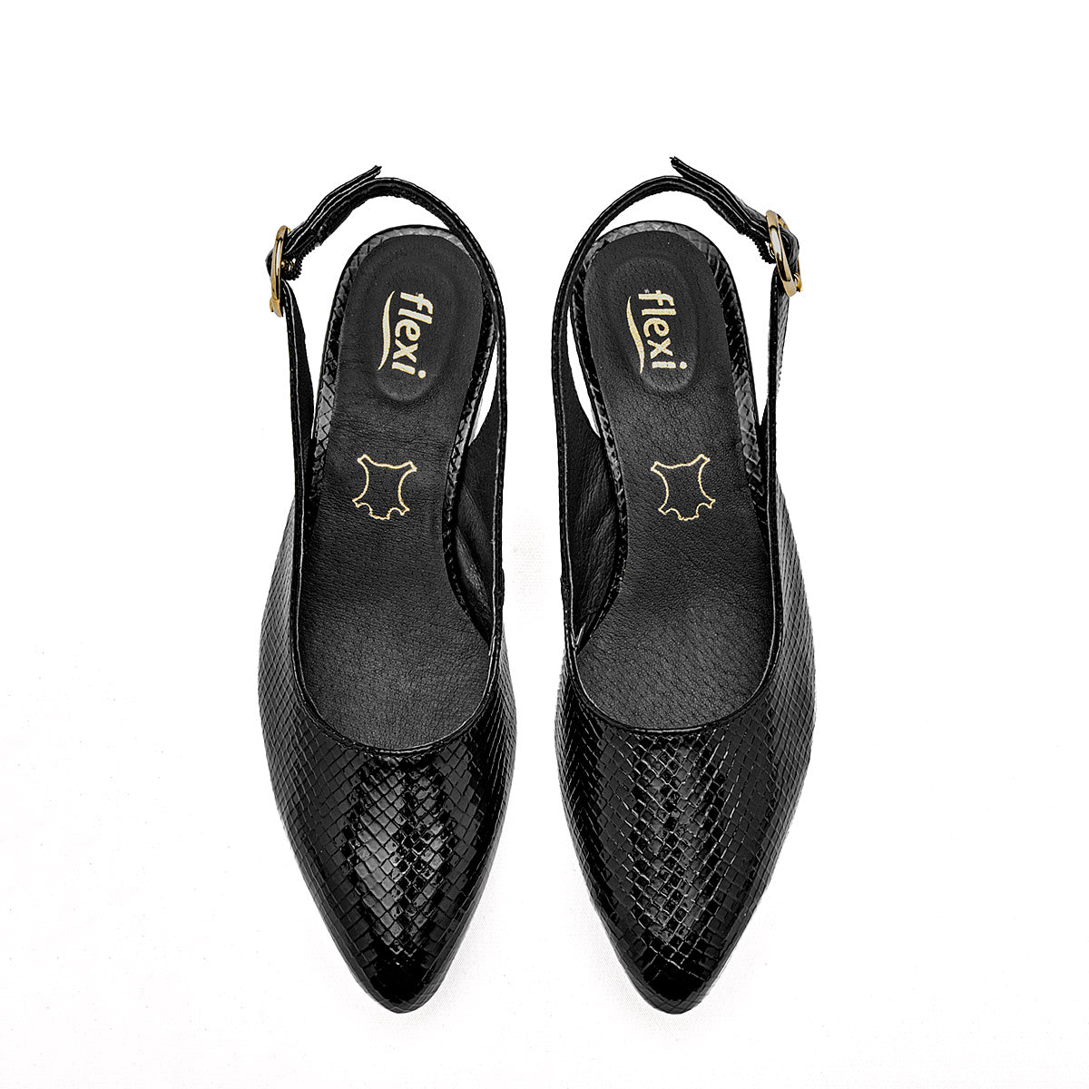Zapatilla Casual Flexi Mujer 137503 Negro Tacon 6 Cm