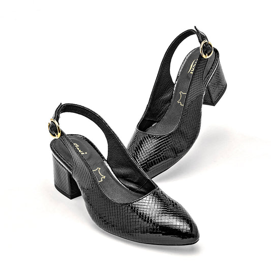 Zapatilla Casual Flexi Mujer 137503 Negro Tacon 6 Cm