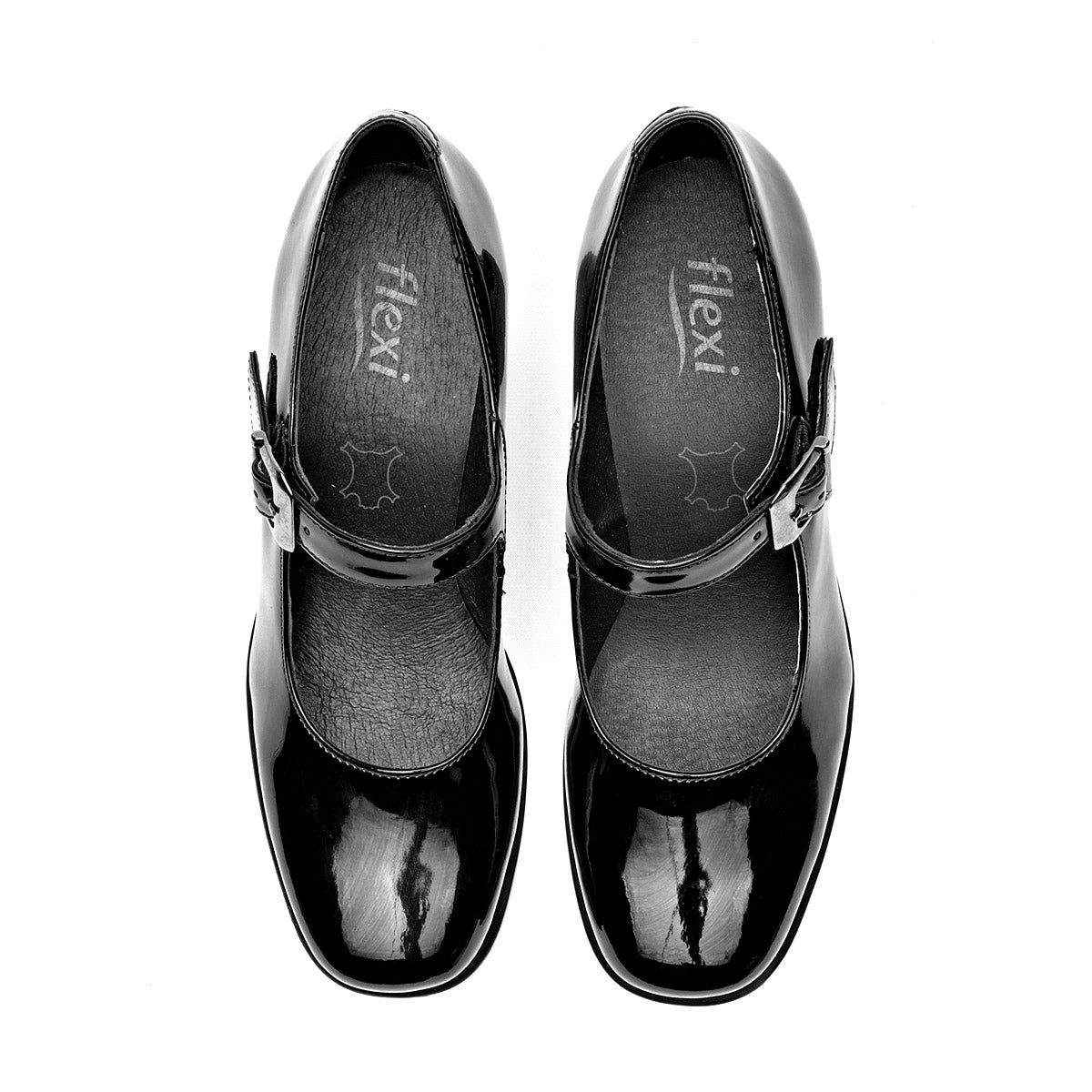 Zapato Tacon Cuadrado Flexi Mujer 137603 Negro Tacon 7 Cm