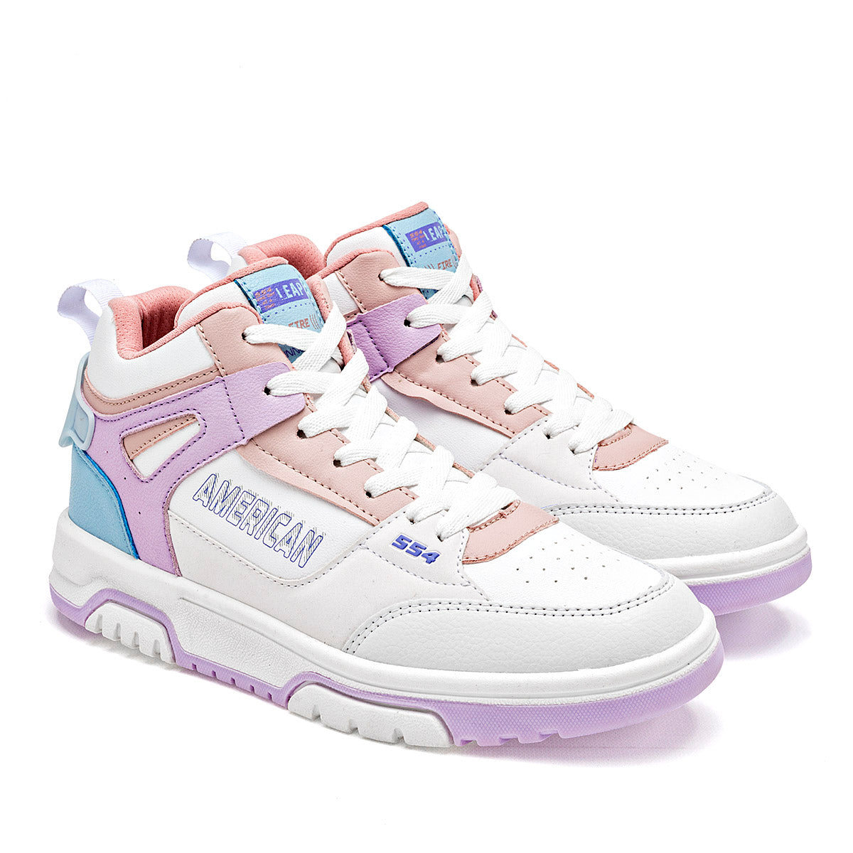TENIS URBANO MUJER AMERICAN FIRE 7146 BLANCO ROSA LILA