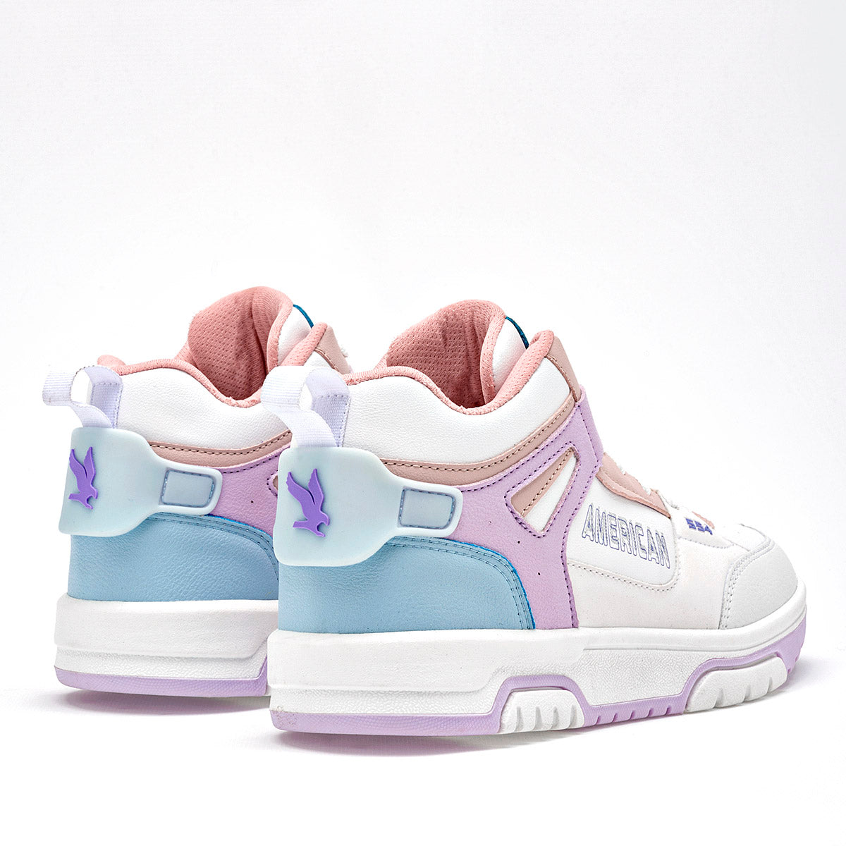 TENIS URBANO MUJER AMERICAN FIRE 7146 BLANCO ROSA LILA