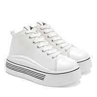 Tenis Chunky Clasben Mujer Urss Blanco Plataforma 6 Cm
