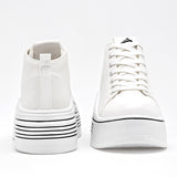Tenis Chunky Clasben Mujer Urss Blanco Plataforma 6 Cm