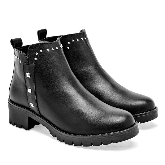 Botin Casual D. K. Ch. Mujer Salome62 Negro Tacon 4 Cm