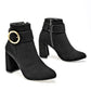      Botin Damita Mujer 108062 Negro Tacon 9 Cm Tubo 11 Cm