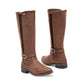      Bota Larga Etnia Para Mujer Color Cafe Tubo 35 Cm
