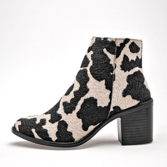 Botin Vaquero Lady One Mujer Ca5113 Negro Beige Tacon 7 Cm