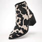      Botin Vaquero Lady One Mujer Ca5113 Negro Beige Tacon 7 Cm