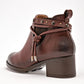 Botin Casual Lady One Mujer Fr4213 Cafe Tacon 5 Cm