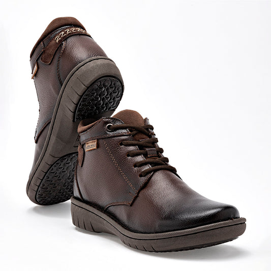      Botin Casual Piel Lobo Solo Mujer 5862b Cafe