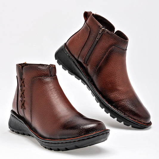      Botin Casual Piel Lobo Solo Mujer  5957b Cafe
