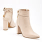      Botin Casual Moramora Mujer Irati Beige Tacon 10 Cm