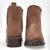 Bota Casual Moramora Mujer Aline Cafe Tacon 4 Cm