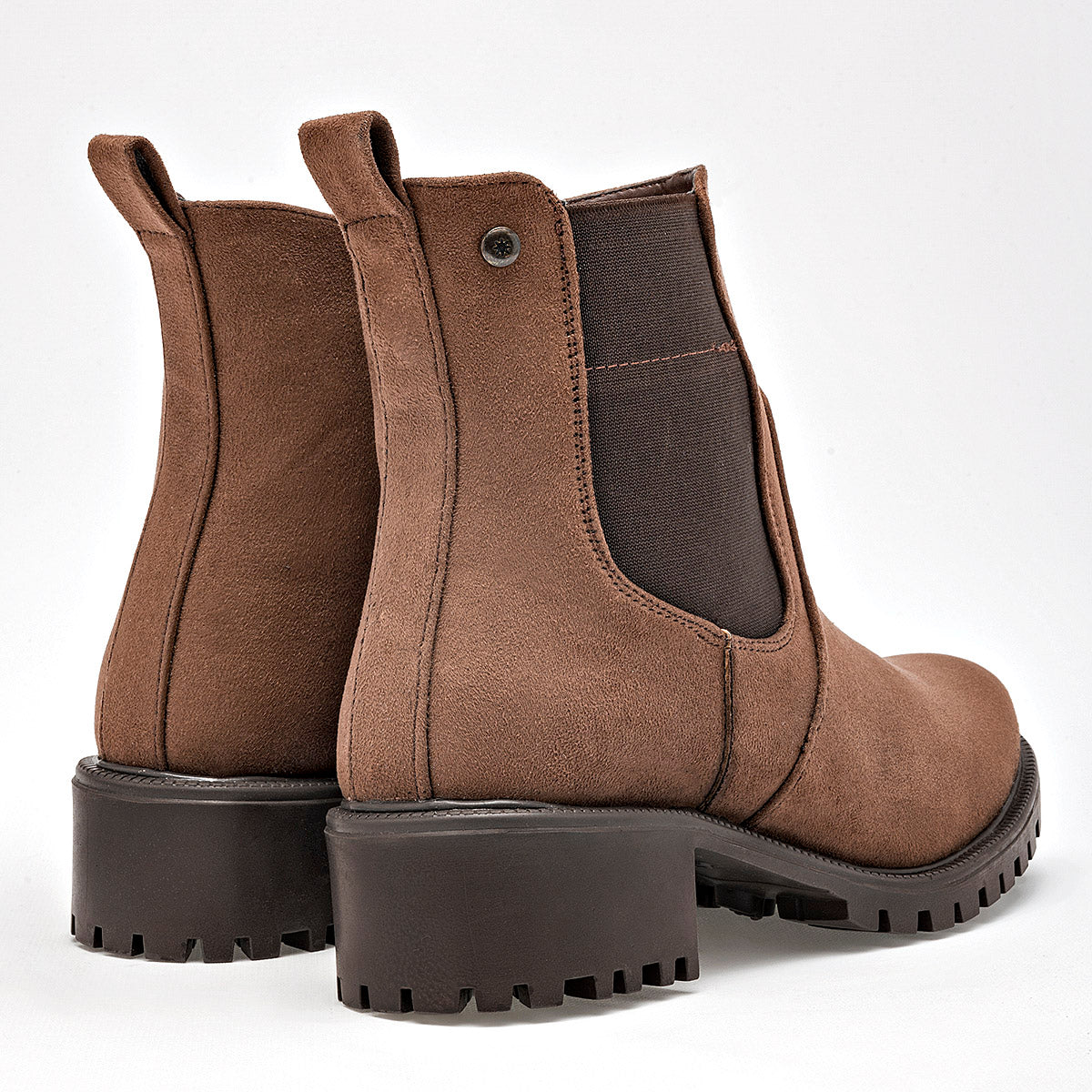 Bota Casual Moramora Mujer Aline Cafe Tacon 4 Cm
