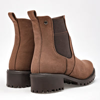 Bota Casual Moramora Mujer Aline Cafe Tacon 4 Cm