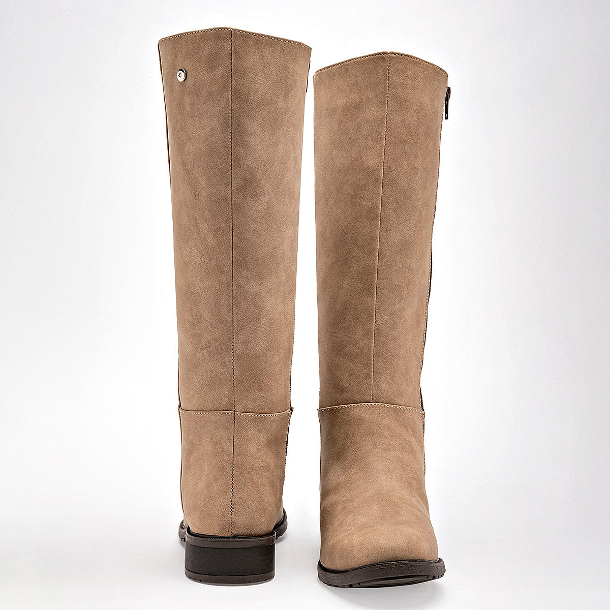 Bota Larga Moramora Para Mujer 1361709 Beige Tubo 36 Cm