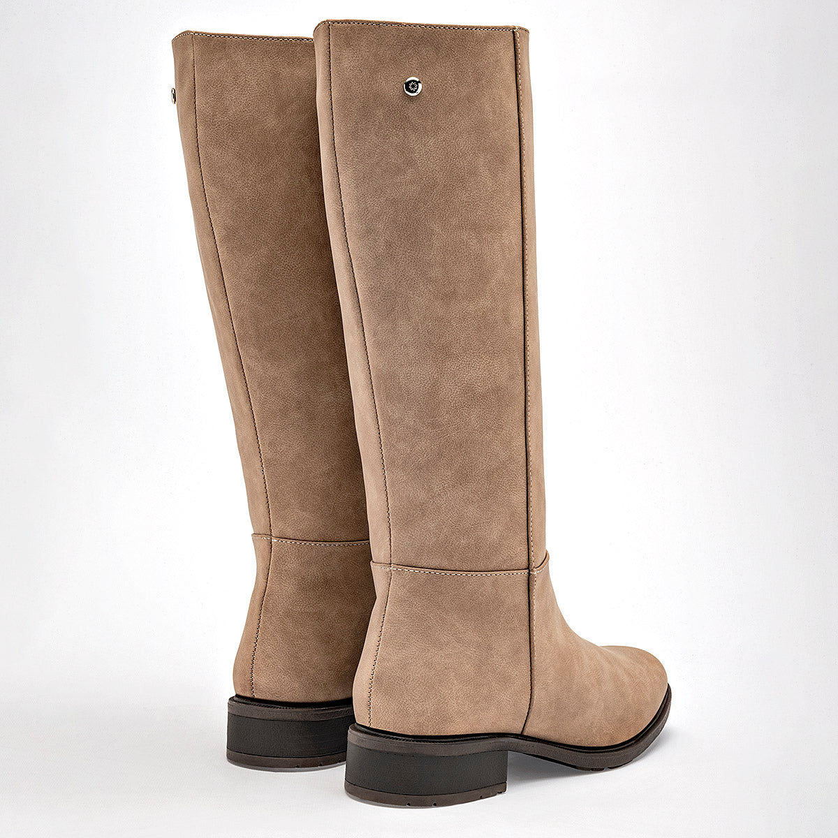 Bota Larga Moramora Para Mujer 1361709 Beige Tubo 36 Cm