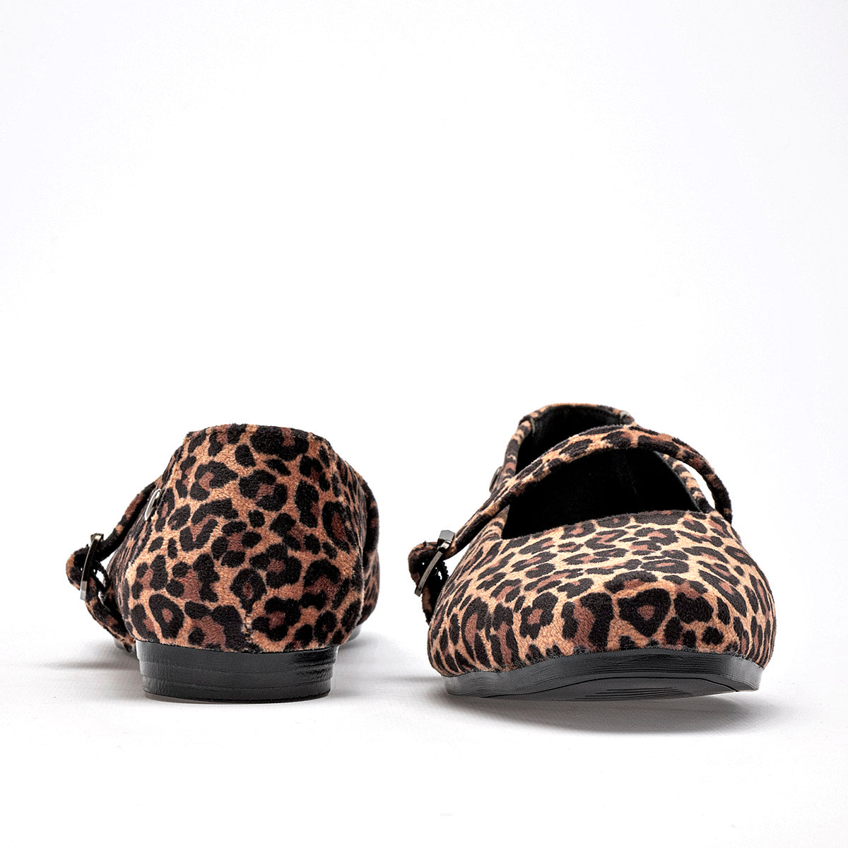 Flats Animal Print Casuales Moramora Mujer Samia Cafe Negro