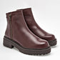 Botin Casual Piel Moramora Mujer Hope Cafe Tubo 12 Cm