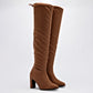 Bota Larga 5623 Para Mujer 5623 Color Camel Tacon 8cm Tubo 52cm
