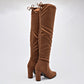 Bota Larga 5623 Para Mujer 5623 Color Camel Tacon 8cm Tubo 52cm