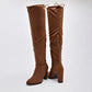      Bota Larga 5623 Para Mujer 5623 Color Camel Tacon 8cm Tubo 52cm