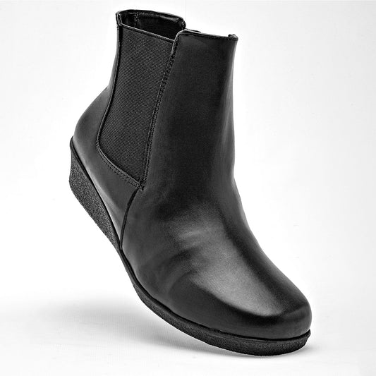      Botin Casua Queen Mujer 50252 Negro Tubo 10 Cm