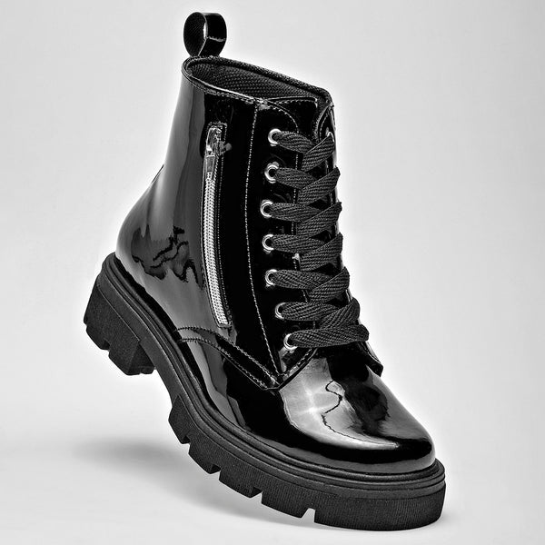      Botin Casual Queen Mujer 50255 Negro Tubo 12 Cm