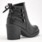 Botin Casual Queen Mujer 50256 Negro Tacon 7 Cm Tubo 9 Cm