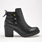 Botin Casual Queen Mujer 50256 Negro Tacon 7 Cm Tubo 9 Cm