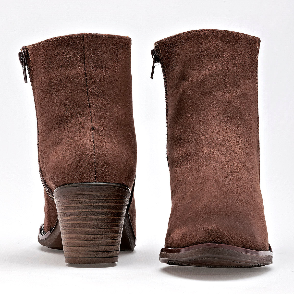 Bota Casual Suhey Mujer 5684 Cafe Tacon 6 Cm Tubo 12 Cm