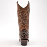Bota vaquera piel trankasboots paramujer Pv850 Cafe Tacon 5CM  tubo 30CM