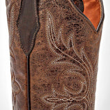      Bota vaquera piel trankasboots paramujer Pv850 Cafe Tacon 5CM  tubo 30CM