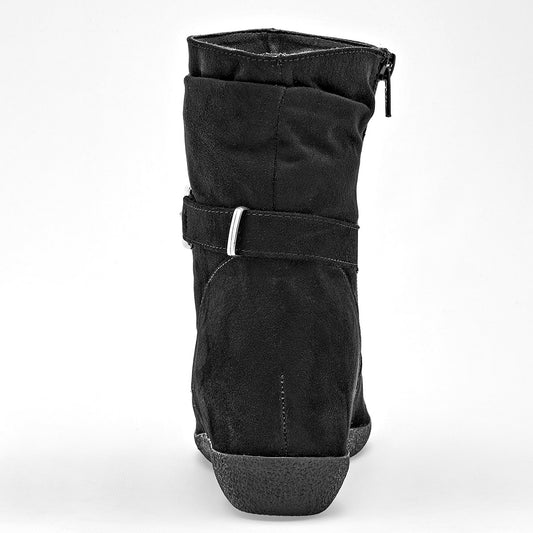 Botin Casual Via Victoria Mujer 9095 Negro Plataforma 4 Cm