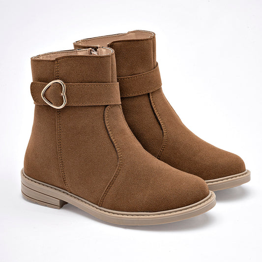 Botin Casual Yondeer Mujer 28016 Camel Tubo 12 Cm