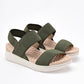 Sandalia De Tiras Modare Mujer 715110221 Olivo Plataforma 5 cm