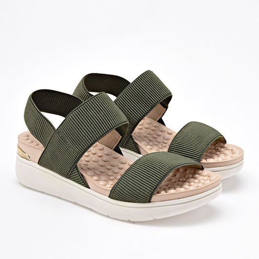 Sandalia De Tiras Modare Mujer 715110221 Olivo Plataforma 5 cm