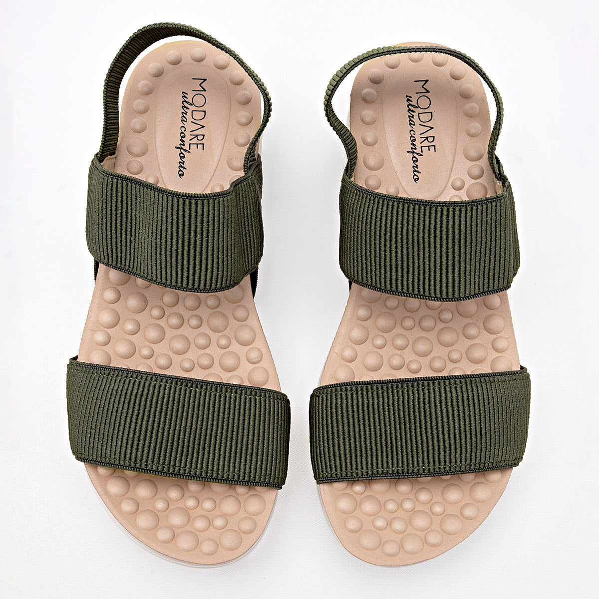 Sandalia De Tiras Modare Mujer 715110221 Olivo Plataforma 5 cm