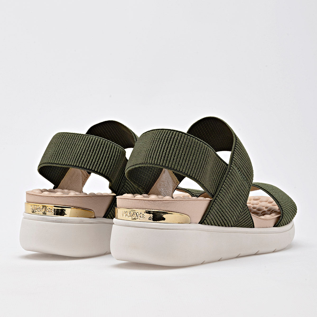 Sandalia De Tiras Modare Mujer 715110221 Olivo Plataforma 5 cm